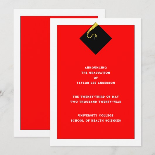 Aankondiging afstuderen (Voorkant / Achterkant)