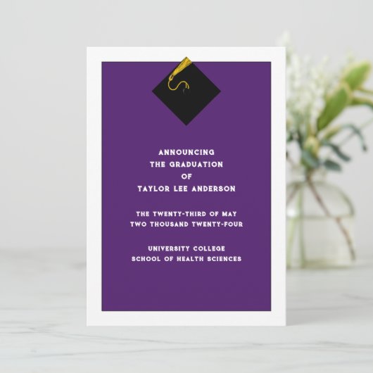 Aankondiging afstuderen (Staand voorkant)