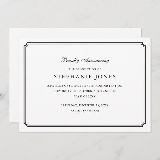 Aankondiging Afstuderen (Voorkant / Achterkant)