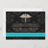 Aankondiging Afstuderen Aqua Blue Medical School (Achterkant)