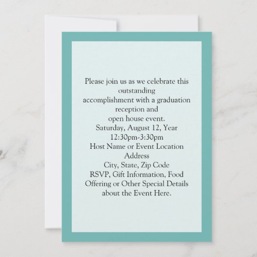 Aankondiging Afstuderen Blauwe/Witte verpleegschoo (Achterkant)