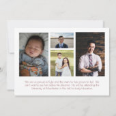 Aankondiging Afstuderen Burgandy School Color (Achterkant)