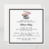 Aankondiging Afstuderen Chic Trendy Medical School (Voorkant / Achterkant)