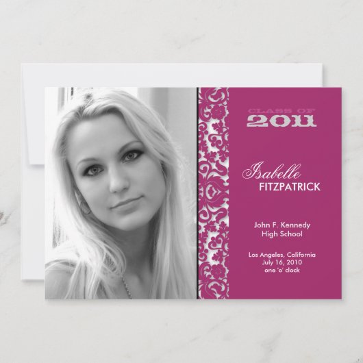 Aankondiging Afstuderen dramatic Damask 2011 (Voorkant)