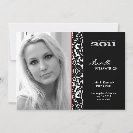 Aankondiging Afstuderen dramatic Damask 2011 (Voorkant)