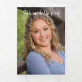 Aankondiging afstuderen drieledige uitnodiging (Cover)