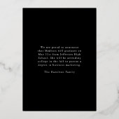 Aankondiging Afstuderen Elegant Gold Foil Script (Achterkant)