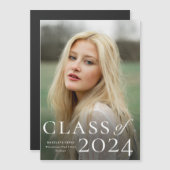 Aankondiging Afstuderen Elegant Type Foto (Voorkant / Achterkant)