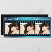 Aankondiging Afstuderen elk jaar ~ Blue Film (Voorkant / Achterkant)