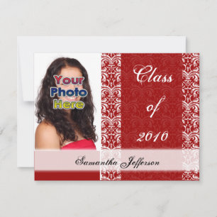 Aankondiging Afstuderen elk jaar~ Red White Lace