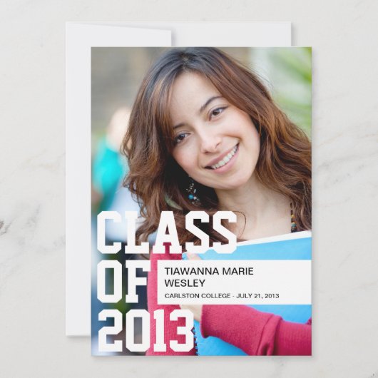 Aankondiging afstuderen foto (Voorkant)