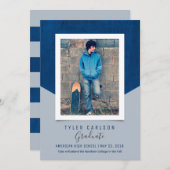 Aankondiging Afstuderen gekleurde achtergrondfoto' (Voorkant / Achterkant)