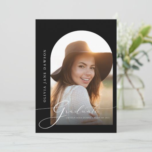 Aankondiging Afstuderen Graceful Arch (Staand voorkant)