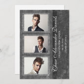 Aankondiging Afstuderen Grunge Grey 2016 (Voorkant / Achterkant)