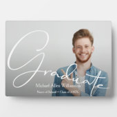 Aankondiging Afstuderen kalligrafie Fotoplaat (voorkant)