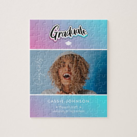 aankondiging afstuderen legpuzzel (Verticaal)