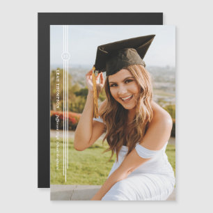 Aankondiging Afstuderen Magnet Modern Tassel Photo