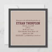 Aankondiging afstuderen met 3 foto's Tan Brown (Achterkant)