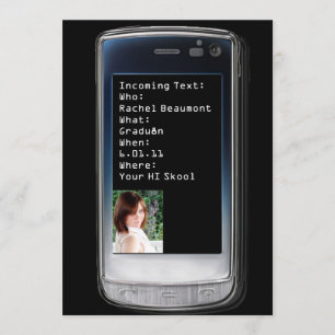 Aankondiging Afstuderen mobiele telefoon