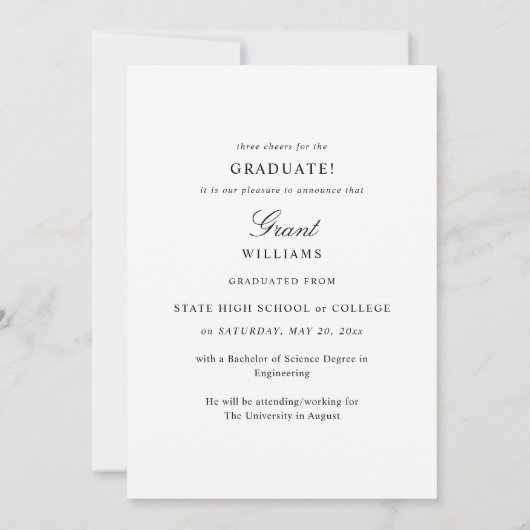 Aankondiging afstuderen Mod Photo Vertica Afstuder (Achterkant)