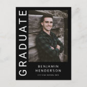 Aankondiging Afstuderen Modern Photo Boy 2023 Briefkaart (Voorkant)