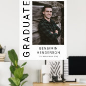 Aankondiging Afstuderen Modern Photo Boy 2023 Poster (Thuiskantoor)