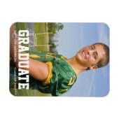 Aankondiging Afstuderen Modern Sporty Foto Magneet (Horizontaal)