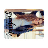 Aankondiging Afstuderen Modern Trendy Foto Magneet (Horizontaal)