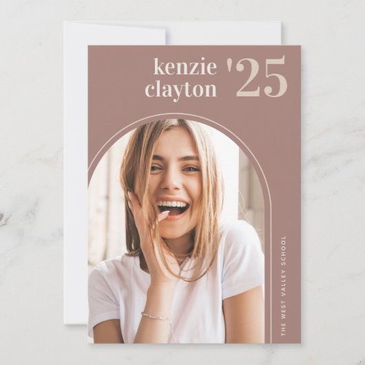 Aankondiging Afstuderen moderne Arch Photo (Voorkant)