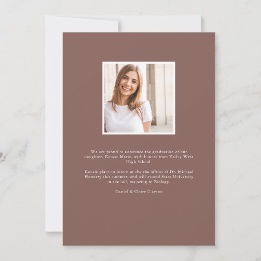 Aankondiging Afstuderen moderne Arch Photo (Achterkant)