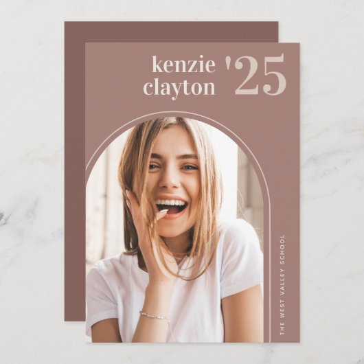 Aankondiging Afstuderen moderne Arch Photo (Voorkant / Achterkant)