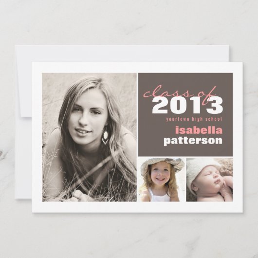 Aankondiging Afstuderen moderne en oude foto's (Voorkant)
