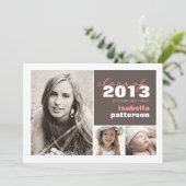 Aankondiging Afstuderen moderne en oude foto's (Staand voorkant)