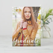 Aankondiging afstuderen Moderne fotokaart WL (Staand voorkant)