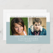 Aankondiging Afstuderen moderne siblings foto's (Voorkant / Achterkant)