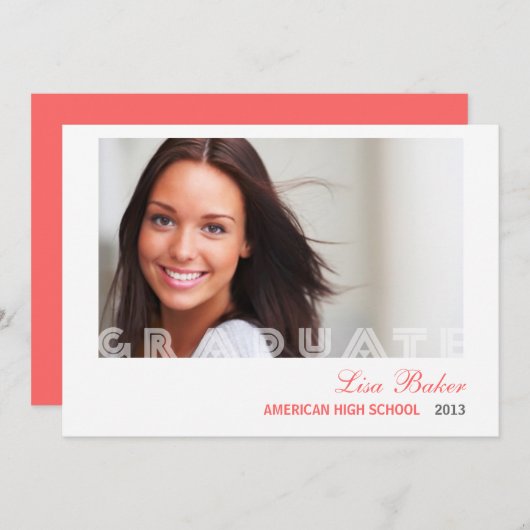 Aankondiging Afstuderen moderne transparantie (Voorkant / Achterkant)