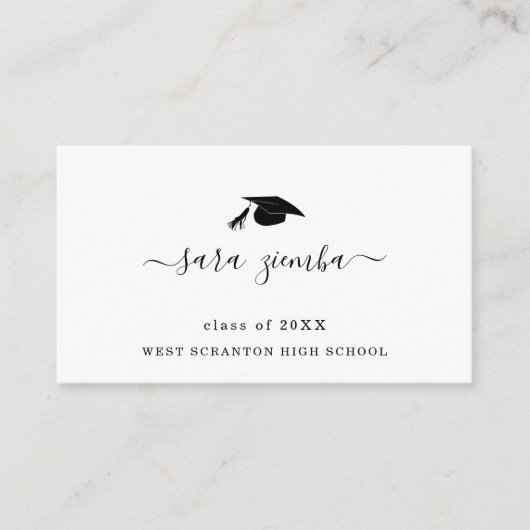 Aankondiging afstuderen naam Kaart Afstudeerder in (Voorkant)