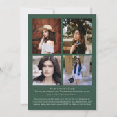 Aankondiging Afstuderen Palm Leaf Green Plant (Achterkant)