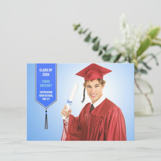 Aankondiging afstuderen Photo Stole (Staand voorkant)