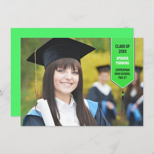 Aankondiging afstuderen Photo Stole (Voorkant / Achterkant)