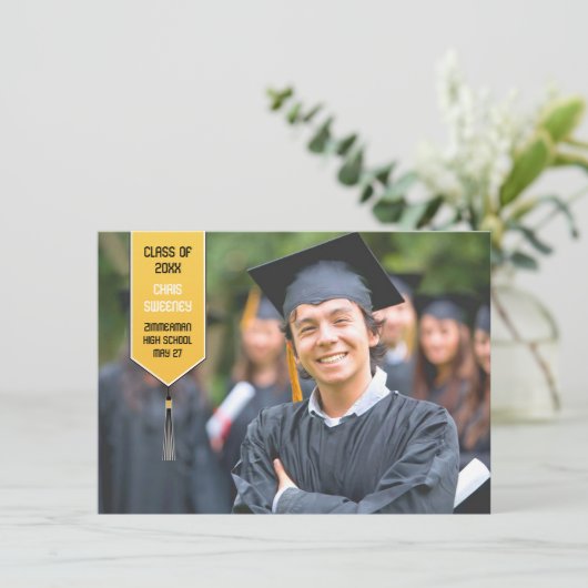 Aankondiging afstuderen Photo Stole (Staand voorkant)