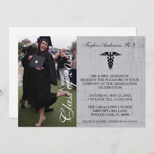 Aankondiging Afstuderen Rustic Medical RN School (Voorkant / Achterkant)