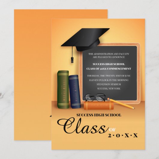 Aankondiging Afstuderen school (Voorkant / Achterkant)