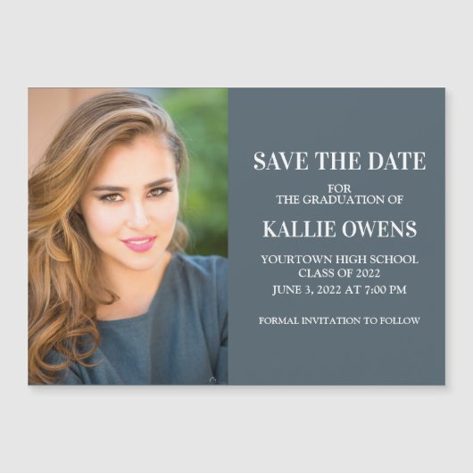 Aankondiging afstuderen sparen Datum Foto (Voorkant)