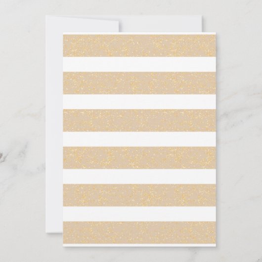 Aankondiging afstuderen - Taupe en Gold Glitter (Achterkant)