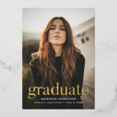 Aankondiging Afstuderen van de Moderne Gold Foil F (Voorkant)