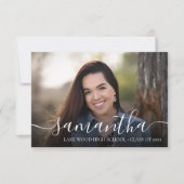 Aankondiging Afstuderen van Elegant Script-foto (Voorkant)