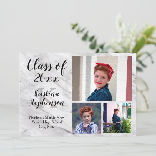 Aankondiging Afstuderen van Marble 3 Photo School (Staand voorkant)