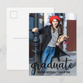 Aankondiging Afstuderen van modern script Foto (Voorkant / Achterkant)