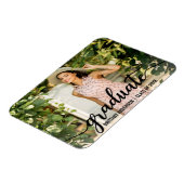 Aankondiging Afstuderen van modern script Foto Magneet (Linkerzijde)